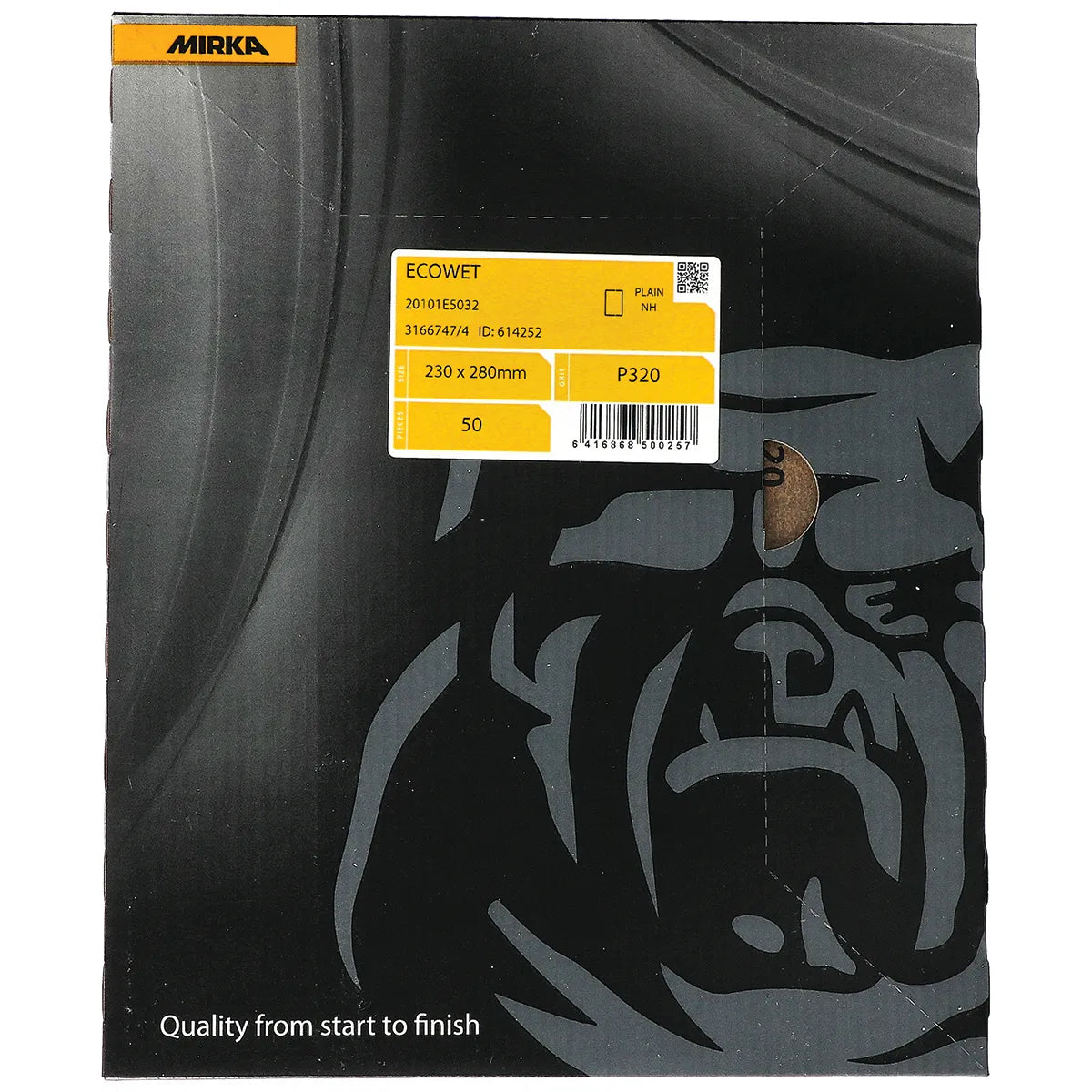 Mirka Ecowet Wet & Dry Sanding Sheet/Paper, 230mm x 280mm