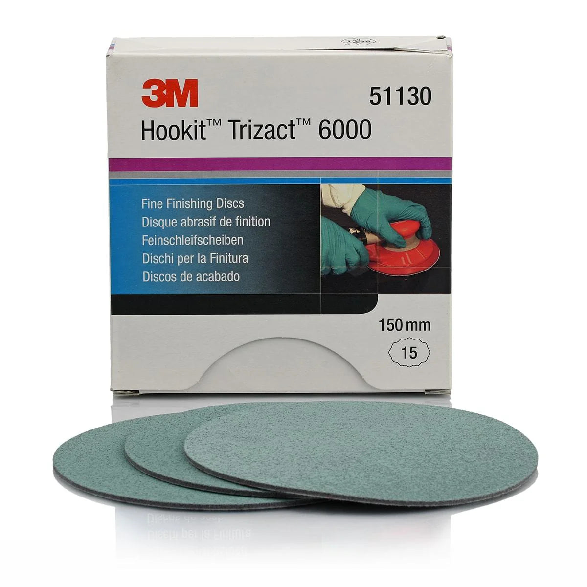 3M Trizact Hookit DA Fine Finishing Disc, 150mm Velcro