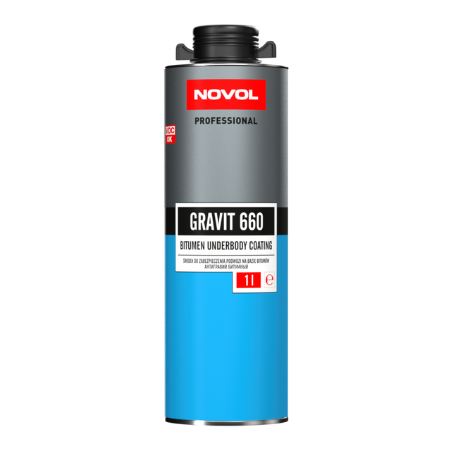 NOVOL GRAVIT 660 Bitumen Underbody Coating, 1L