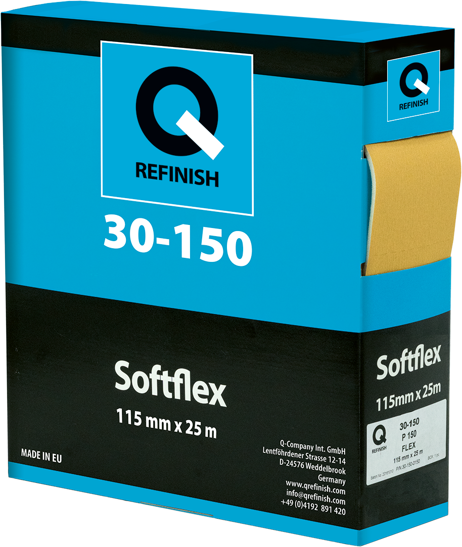 Q-Refinish 30-150 Softflex Abrasive Soft Roll, 115mm x 25m