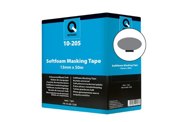 Q-Refinish 10-205 Soft Foam Masking Tape, 13mm x 50m