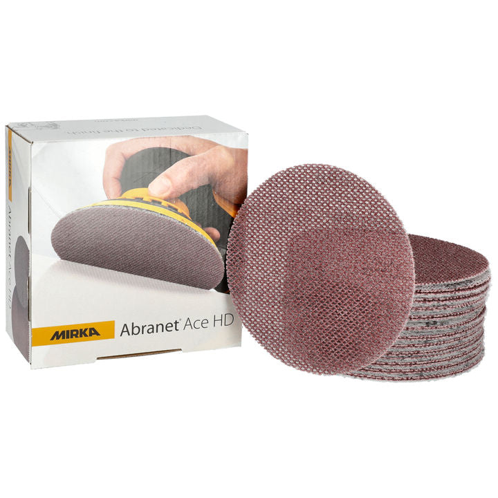 Mirka Abranet Ace HD DA Sanding Disc, 150mm Velcro, 25 Pack