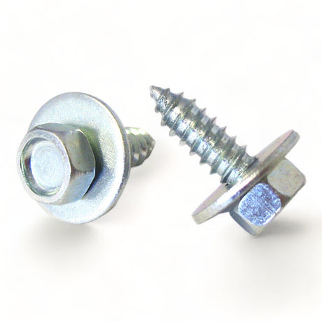 Hex Head Self Tapping Acme Screws & Captive Washer, No 14, 3/4" Long