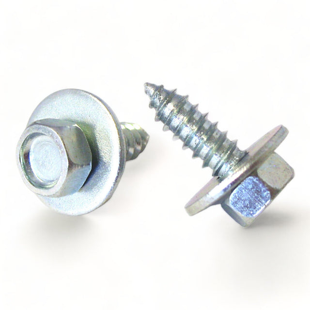 Hex Head Self Tapping Acme Screws & Captive Washer, No 14, 3/4" Long