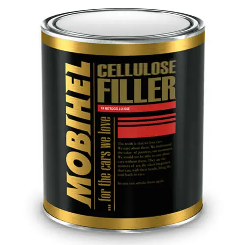 Mobihel Cellulose High Build 1K Primer Filler, Grey, 1L