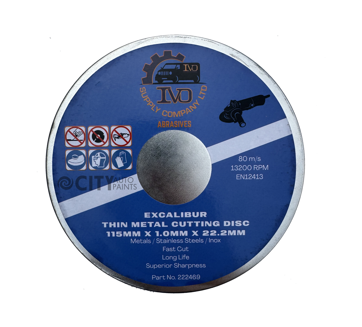 Excalibur Slitting/Cutting Disc Inox, 4½" 115mm x 22mm x 1mm, 10 Pack