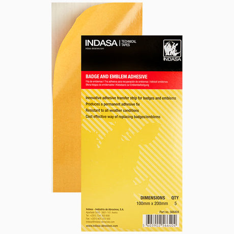 INDASA Badge And Emblem Adhesive, 100mm x 200mm, 5pc