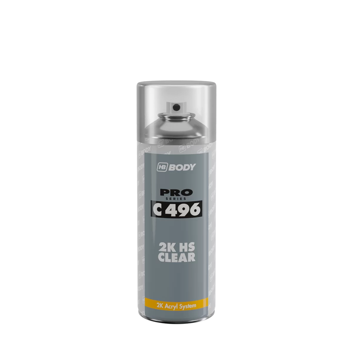 HB Body C496 2K HS Clear Lacquer Aerosol Spray Paint, 400ml