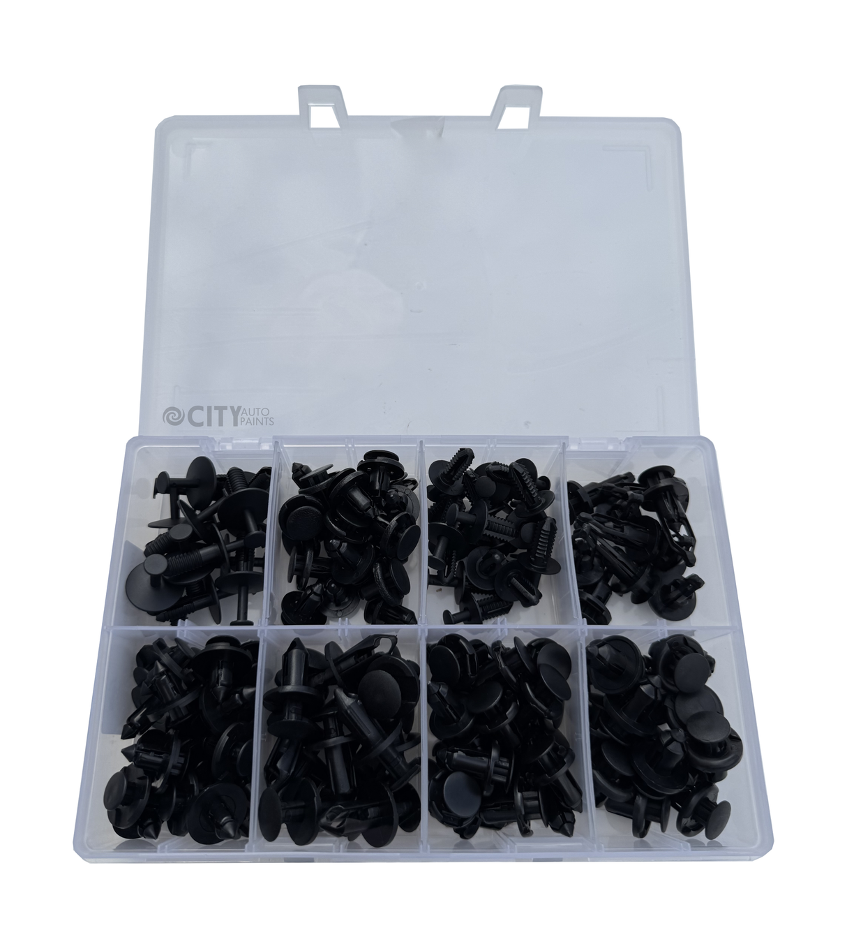 Plastic Push Rivets Assorted Box, 160 Pack