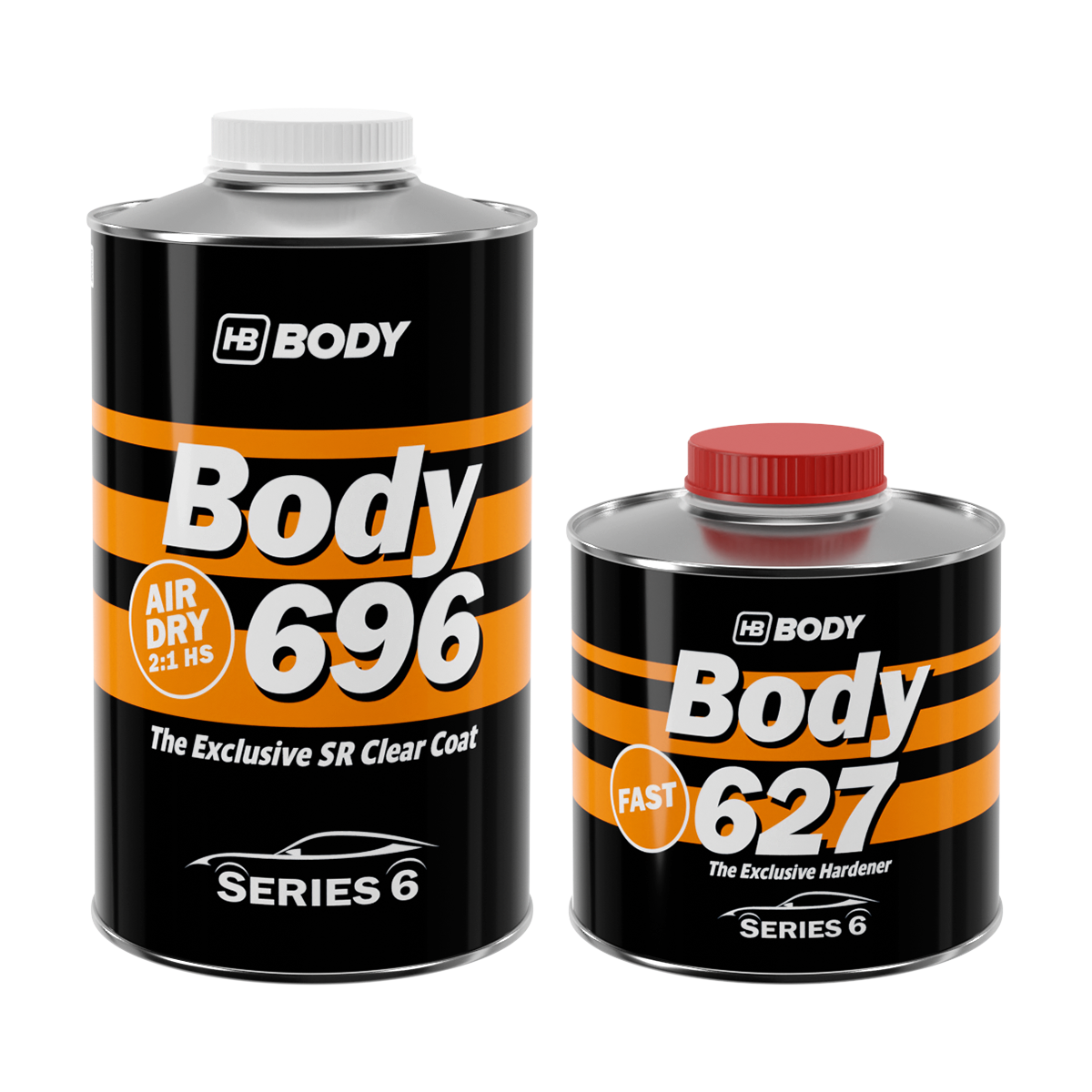 HB BODY Body 696 Clearcoat Lacquer + Hardener, 1.5L Kit