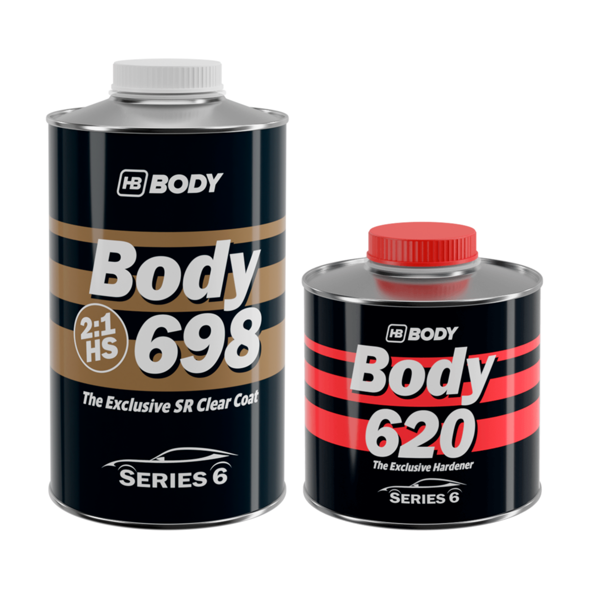 HB Body 698 Clearcoat Lacquer + Hardener, 1.5L Kit
