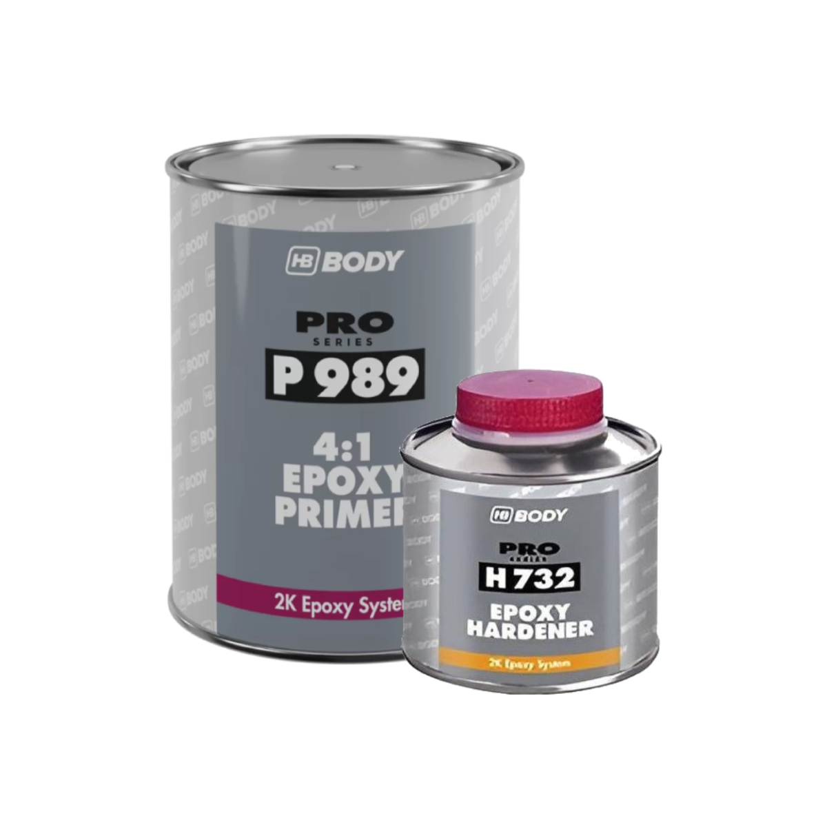 HB Body P989 4:1 Epoxy Primer + Hardener, 1.25L Kit