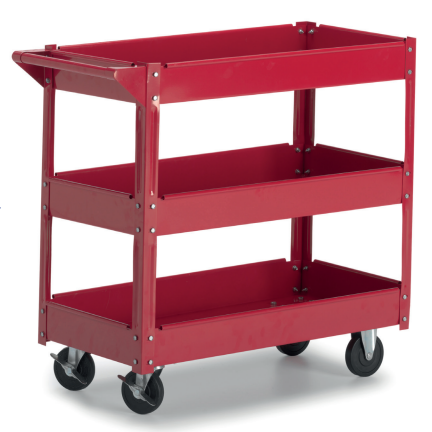 Starchem Heavy Duty Parts Trolley, 3 Tier, 400mm x 750mm x 780mm