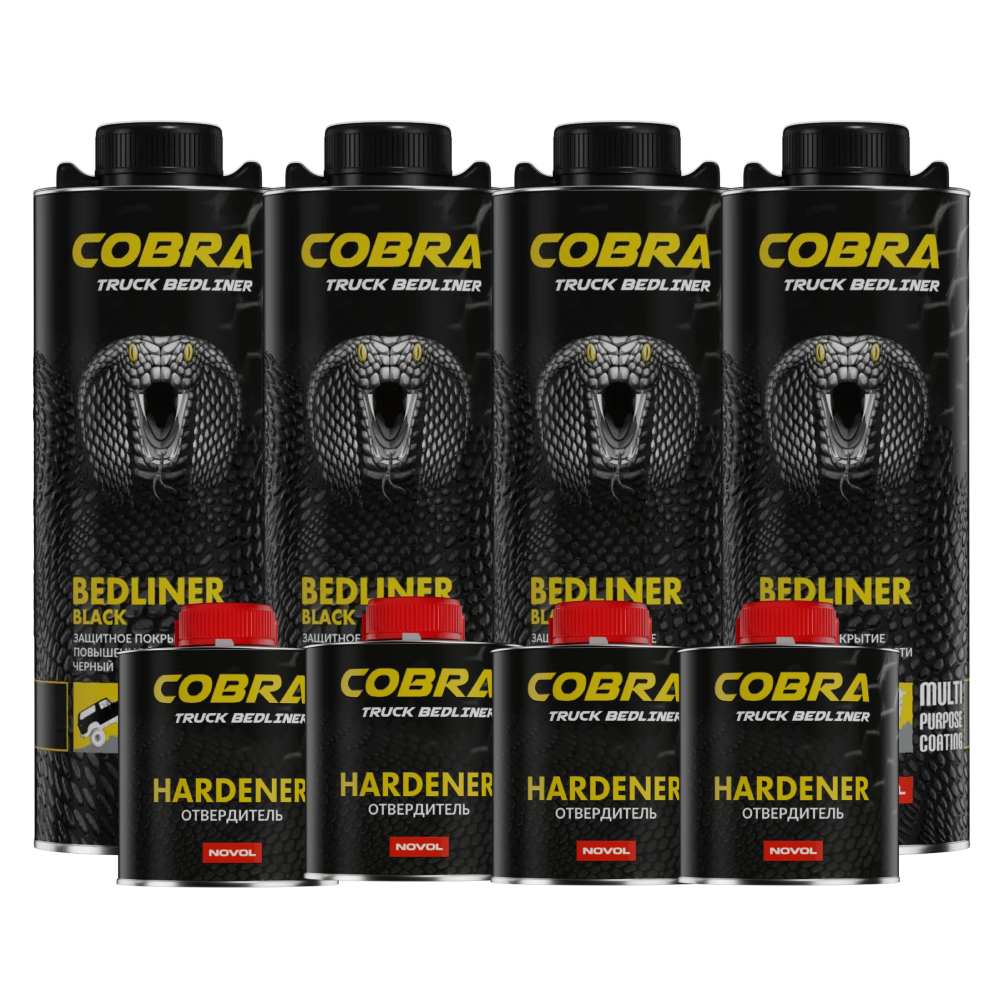 NOVOL COBRA BEDLINER + Hardener, 3.2L Kit