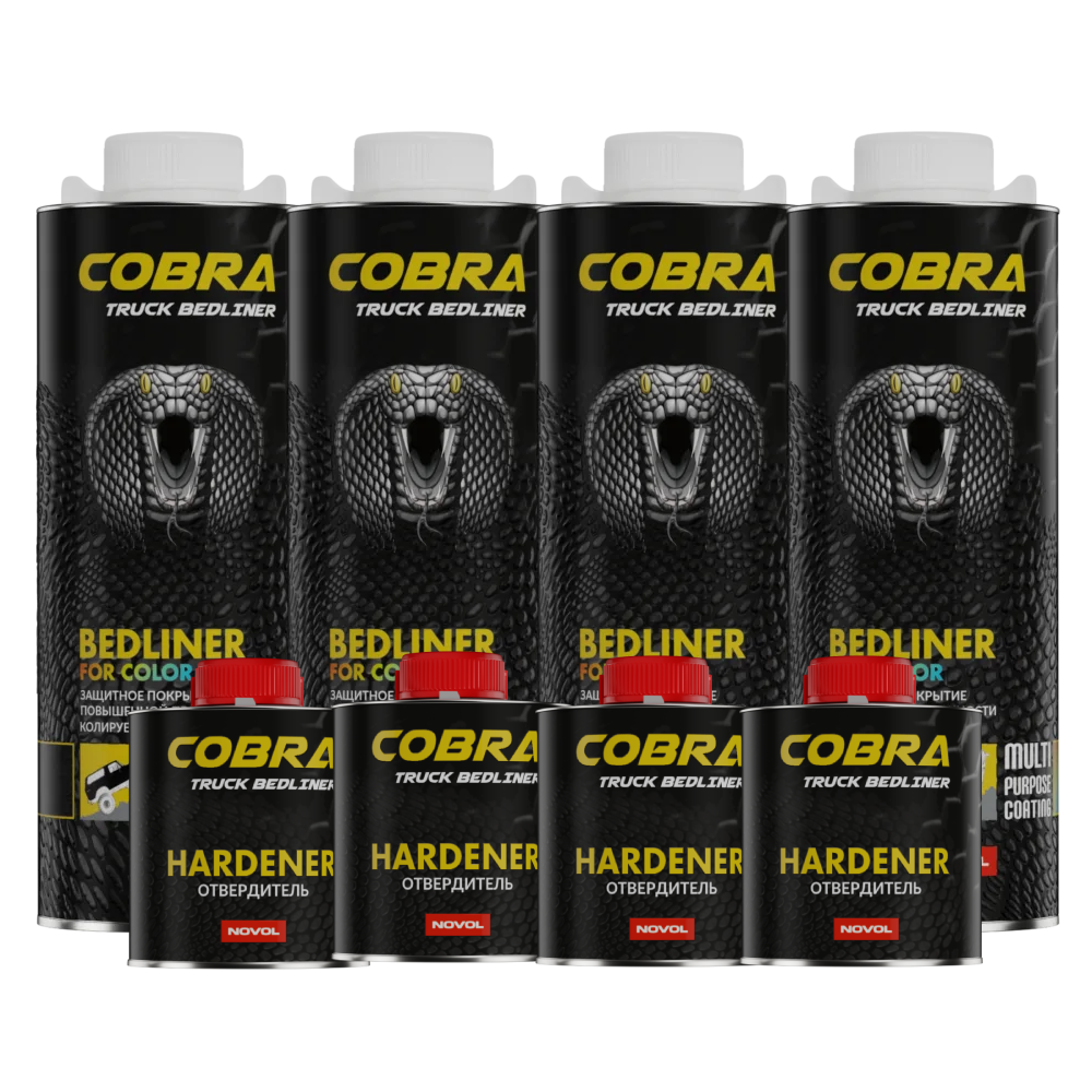 NOVOL COBRA BEDLINER + Hardener, 3.2L Kit