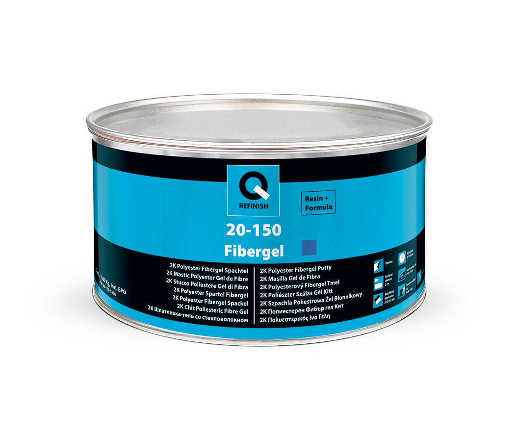 Q-Refinish 20-150 Fibergel, Fibreglass Filler, 1.8kg